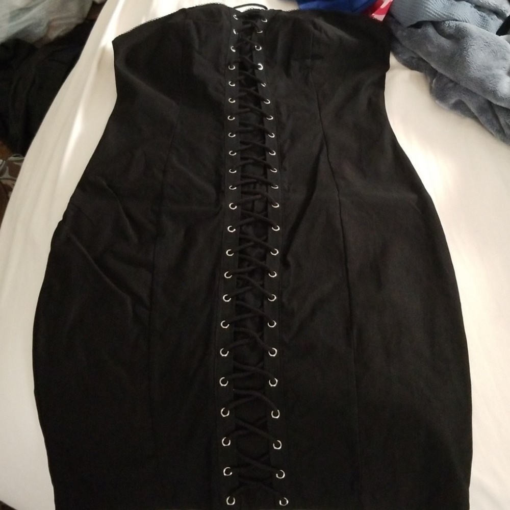 Black mini dress